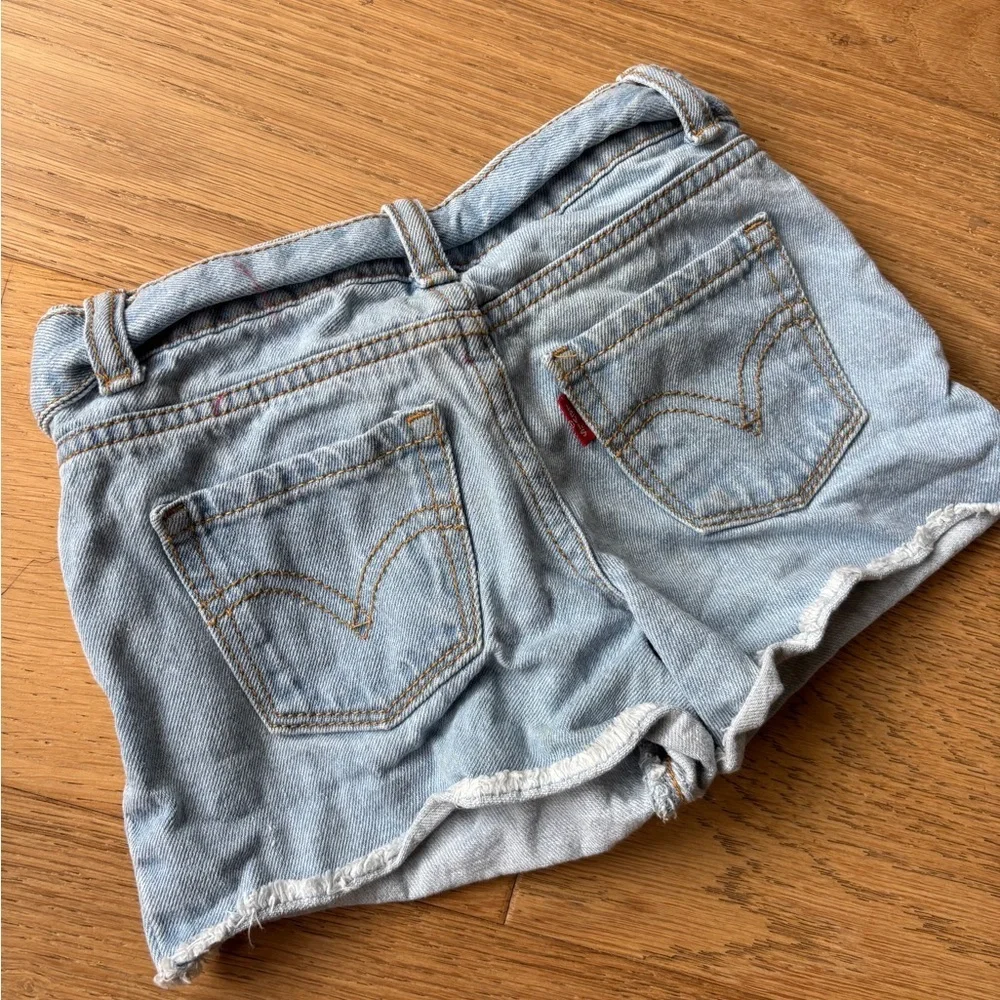 Levis a-line girlfriend jean shorts with belt 4t